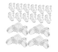 jojofuny 40pièces Équerres Angle Transparentes Acrylique Avec Vis Supports Décoratifs Pour Meubles Rangement Assemblage De Coins