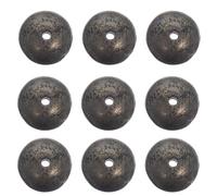 jojofuny 45 perles de pyrite en pierre naturelle de 8 mm - Grands trous ronds pour la fabrication de bracelets et de colliers - Fournitures de bijoux DIY