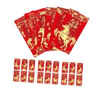jojofuny 48 pièces Chinese Envelopes For Lunar Year Year Of The Horse Traditional Packets For Weddings Birthdays And Spring Festival Celebrations