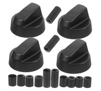 jojofuny 4ensemble Set De Boutons Pour Gazinière Et Four Commandes Précises Du Feu Montage Facile Compatibles Air Fryer Plaque De Cuisson Bouton De Rechange Noir