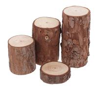 jojofuny 4pcs Rondins en Bois Rustiques pour Hamster et Petits Animaux, Décoration Créative pour Habitat Confortable et Enrichissement la Maison