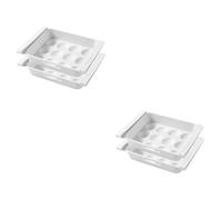 jojofuny 4pièces Boîtes De Rangement Pour De Réfrigérateur Boîte De Stockage Multi-usage Type Tiroir Conteneur Pratique Pour Fruits Et Légumes Blanc