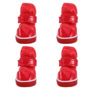jojofuny 4pièces Hiver pour Chiens Protège-Pattes Chauds Chaussures Antidérapantes pour Petit Chien Imperméables et Réglables pour Randonnées Neige