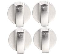 jojofuny 4Pièces Lot de Boutons de Commande Universels Inoxydable pour Cuisinière à Remplacement avec Axe de Compatible avec Plupart des Poêles Fours