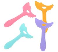 jojofuny 4pièces Lot De Pochoirs Silicone Pour Eyeliner Et Applicateurs De Mascara Outils De Maquillage Réutilisables