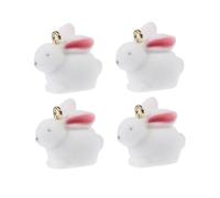 jojofuny 4pièces Pendentifs Jolis Forme de Lapin Décorations pour Valises Fournitures Créatives pour DIY Accessoires de Décoration Pendants
