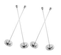 jojofuny 4Pièces Support Lot Table Décoratifs pour Drapeaux avec Base Stable pour Décoration Réunions et Événements