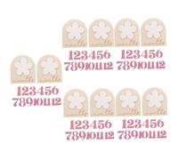 jojofuny 5 Ensembles Accessoires De Photographie De Bébé Signe De Bébé Bonjour Première Annonce Mois Naissance Liste Bébés Mensuel Pour Séance Photo En Bois