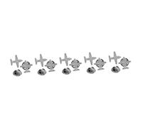 jojofuny 5 Ensembles Bouton Anti-lumière Ms Ailes Pilote Épingles Broches Avion Boutons De Broche Épingle À Bouton Pour Pantalon Bouton Épingle Alliage Silver 2 Pièces * 5