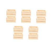 jojofuny 5 Ensembles Mini Caisses Pour Maison De Poupée Corbeilles Miniatures Multifonctions De Pin Pour Rangement Alimentaire Et Boissons De Micro 2 Pièces * 5