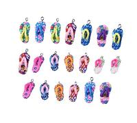 jojofuny 5 Ensembles Pendentifs Argile Douce Accessoires Charmants Pour Bracelets Et Diy Décorations De Tongs Pour Artisanat Couleurs Mélangées 50 Pièces * 5