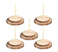 jojofuny 5 Pièces Bois Socle Stable Base pour Sapin, de Noël Rustique | Décoration de Fête, Montage Simple, pour Arbre de Noël, Teinte Beige, Support Solide