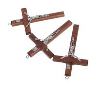 jojofuny 5 Pièces Ornement en Bois de Croix de Jésus Artisanat Délicat et Résistance la Déformation pour Décoration Religieuse Classique, pour Festivals Chrétiens