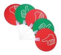 jojofuny 5 Pièces Panneaux de Vote Classe Vert Rouge en Plastique pour | Indicateurs Portables, Vérification Rapide de Présence, Discussions Guidées, Questions Oui ou Non