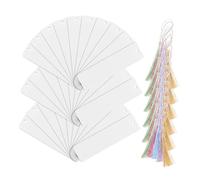 jojofuny 50 Ensembles Lot de Marque-pages Acryliques DIY avec Pompons Colorés pour Lecture Accessoires et Portables pour Créations Manuelles