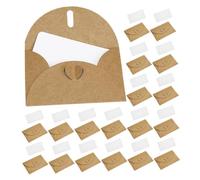jojofuny 50 Ensembles Mini Kraft Paper Envelopes With Heart Clasp And Blank Cards Sleeves For Invitations Thank You Notes Weddings Birthdays And Small Gifts
