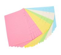 jojofuny 50 Feuilles Recharge Papier pour Carnet Inserts Perforés Couleur Papier Ligné Épais pour Agenda Planificateur Cahier de Voyage Recharge Perforée pour Classeur à Anneaux