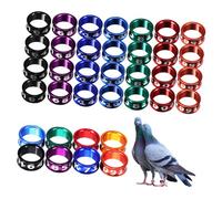 jojofuny 50 pièces Anneaux de Jambe Oiseau Métalliques Fermés Couleurs Aléatoires Identification pour Pigeons Poules Perroquets Fournitures Volaille Couleur Aléatoire Couleur Aléatoire