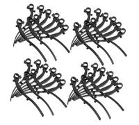jojofuny 50 Pièces Clips de Fixation pour Filet de Gouttière Plastique Noir Résistants Aux Intempéries Installation Rapide sans Outils Maintien Sécurisé pour Protections