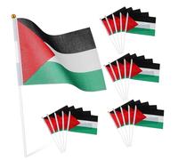 jojofuny 50 pièces Drapeaux Palestine à Main Lot de Petits Drapeaux Portables Polyester Résistants pour Manifestations Sportives Parade et Soutien