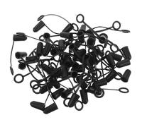 jojofuny 50 pièces Lot de Bouchons Noirs Caoutchouc pour Bec Verseur Anti-poussière Protection Étanche pour Bouteilles Huile Vinaigre Liqueur Accessoires Barman Pratiques et Réutilisables