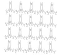 jojofuny 50 pièces Mini Chevalets Plastique Transparente Support Stable pour Photos Art Cartes Affaires et Plaques Petite Présentation