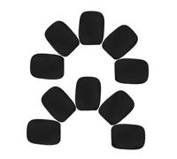 jojofuny 50 Pièces Mini Microphone Cover Mousse Noire Pare Brise Vent pour de Bruit Standard Protection Professionnelle pour Micro Lavalier
