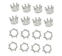 jojofuny 50 pièces Pendentifs Mini Couronne Alliage Ajouré Charms DIY Bijoux Légers et Faciles à Utiliser pour Colliers et Bracelets Déco Couronne Argentée
