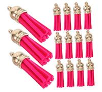 jojofuny 50pièces Pompon Porte-clés Pu Décoré De Pompons Colorés Pour Loisirs Créatifs Et Accessoires Porte-clés Breloques Pour Sacs à Main