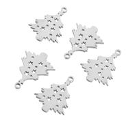 jojofuny 5pièces Pendentif Sapin de Noël Acier Inoxydable Médaille pour Chien Soi-même Breloque Sapin de Noël pour Collier Animal de Compagnie