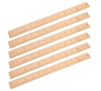 jojofuny 6 Pièces Bamboo Sewing Rulers Dual Scale Wood Measuring Tool For Students Needlework Guide Office Crafting Tailoring