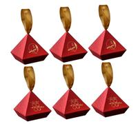 jojofuny 6 Pièces Boîte à Bonbons de Mariage Chinoise de Papier pour Douceurs Décoration pour Cérémonies Réceptions Événements Spéciaux