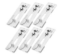 jojofuny 6 Pièces Charnière et Surface Phosphatée Longue en Fer Argenté à Bec de Crocodile Assemblage Facile Design à Double Denture pour Cadres de Canapé Ajustable pour Salons Commerciaux
