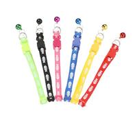 jojofuny 6 pièces Collier pour Chien et Chat Imprimé Adorable Réglable et Confortable avec Clochette Collerette Mixte pour Animaux Domestiques