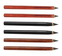 jojofuny 6 pièces Crayon sans Encre Réutilisable Crayons Éternels Effaçables Ébène et Palissandre Stylo Portable pour Écriture et Dessin Adapté Étudiants et Artistes