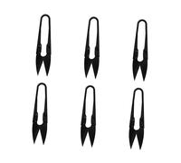 jojofuny 6 Pièces Lot de Ciseaux de Couture Forme U Pratiques pour Broderie Coupe Fil pour Travaux Manuels et Diy à Domicile Noir