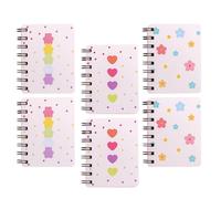 jojofuny 6 Pièces Mini Carnet de Notes à Spirale Côté, Bloc-notes de Poche en Papier, Carnet Simple Facile à Transporter, pour L'école Prises de Notes Rapides