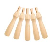 jojofuny 6 Pièces Poignées Bois pour Aiguilles à Feutrer Outils de Feutrage Manche Ergonomique Stable pour Fournitures de Feutrage Accessoires Artisanat DIY