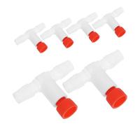 jojofuny 6 Pièces Vanne de Régulation d'air en T pour Aquarium, Contrôle | Plastique Blanc, Format 5,40x4,50x1,40cm, pour Tuyau et Cuve