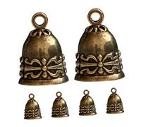 jojofuny 6 Pièces Vintage Brass Jingle Bells Mini Hanging Bells For DIY Craft Jewelry Christmas Wind Chimes Wedding Decorations