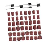 jojofuny 66pièces Kit Tambours Ponçage Avec Manchons Et Bandes Abrasives Pour Outils Rotatifs Compatible Toutes Marques Poncer Polir Sur Bois Pierre Verre