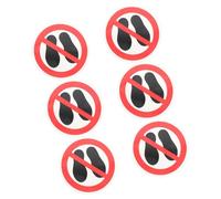 jojofuny 6pcs Autocollants D'avertissement Ronds Pas de Marche Étiquettes de Sécurité Auto-adhésives en Pp pour Équipements en Usine ou Salle Dangereuse
