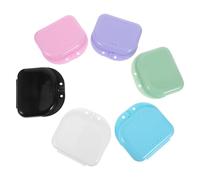 jojofuny 6pièces Étui de Voyage Étanche pour Prothèse Compact pour Protège-dents avec Fermeture à Pression pour Aligneurs et Appareil de Contention Boîte de Rangement pour Prothèse