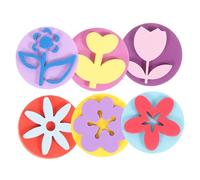 jojofuny 6pièces Tampons Éponge Peinture Garçon Fille DIY Timbres Mousse Colorés Motifs Fleur pour Art Créatif