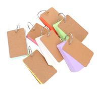 jojofuny 7 Jeux de Fiches Vierges à Anneaux Cartes de Mots Multicolores Blocs-Notes Soi-Même Fournitures Scolaires pour Révision et Mémorisation