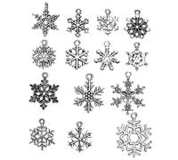 jojofuny 70pièces Pendentif Flocon De Accessoires Diy De Noël Breloques Alliage Styles