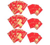 jojofuny 72 Pièces Packets For Lunar Year Vietnamese Spring Festival Envelopes With Horse Zodiac Design Traditional Hong Bao For Party And Use