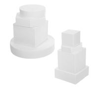 jojofuny 8 Pièces Accessoires Photo Cube en Mousse Blanche, Décoratives Légères et Solide pour Séance Photo de Bijoux et Cosmétiques, Support pour Prise de Vue