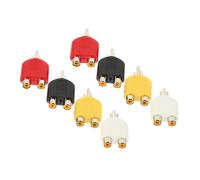 jojofuny 8 pièces Adaptateur Y Femelles pour Caisson de Basse et Haut Parleur Câble Audio TV Connecteur Séparateur Stable et Compact