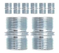 jojofuny 8 Pièces Connecteur Fileté Double Fente en Métal | Acier Argenté, Montage Plus Rapide et Serrage Manuel, pour Garage et Rangement D'armoire
